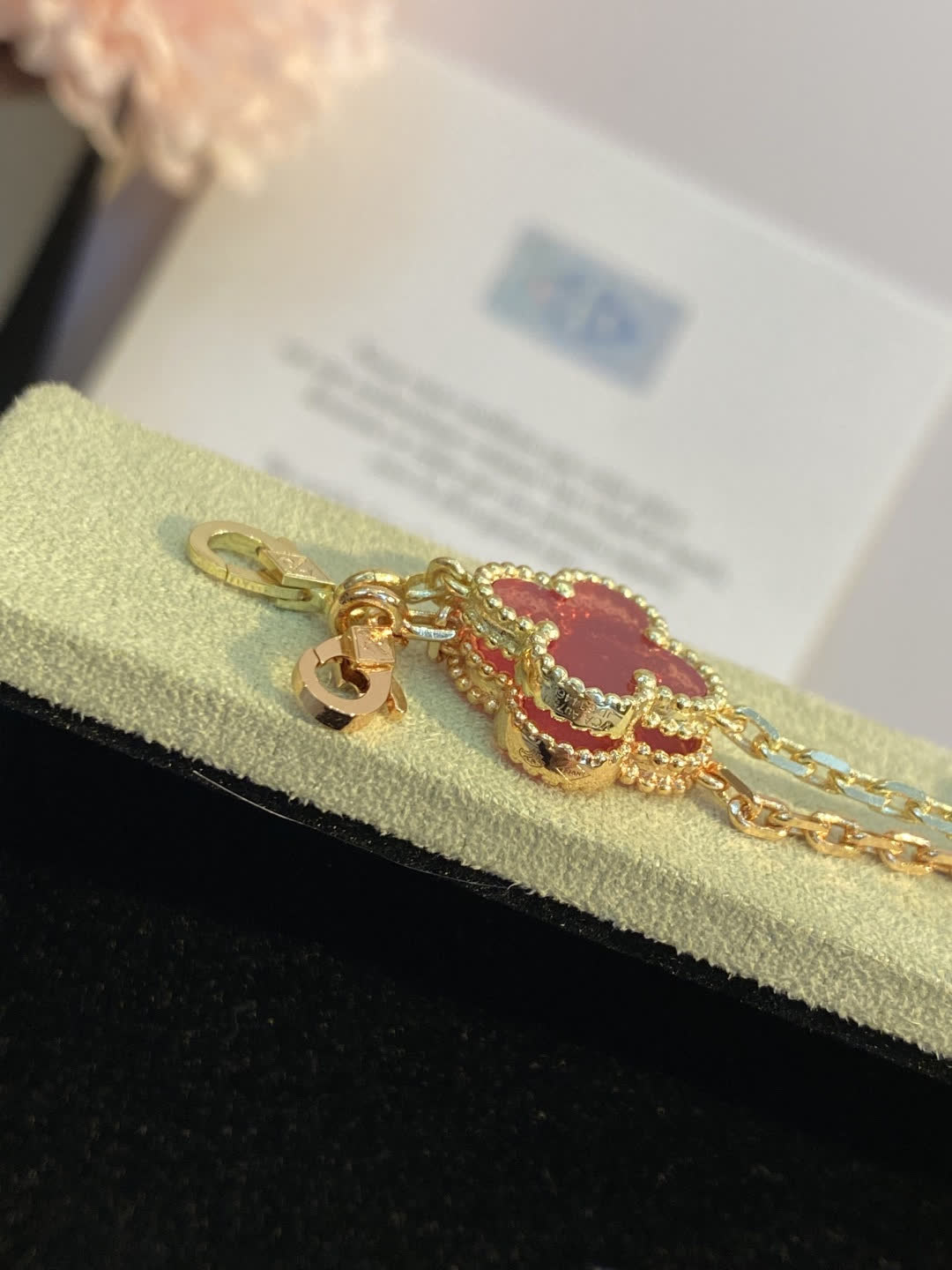 Van Cleef & Arpels Alhambra Pink Earrings